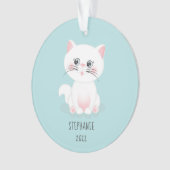 Cat Gesponnen-effect dag Ornament (voorkant)