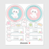 Cat Gesponnen-effect Dag Verjaardag Dit boek behoo Sticker (Vel)