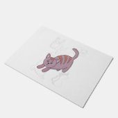Cat getting ready to jump duvet cover deurmat (Schuin)