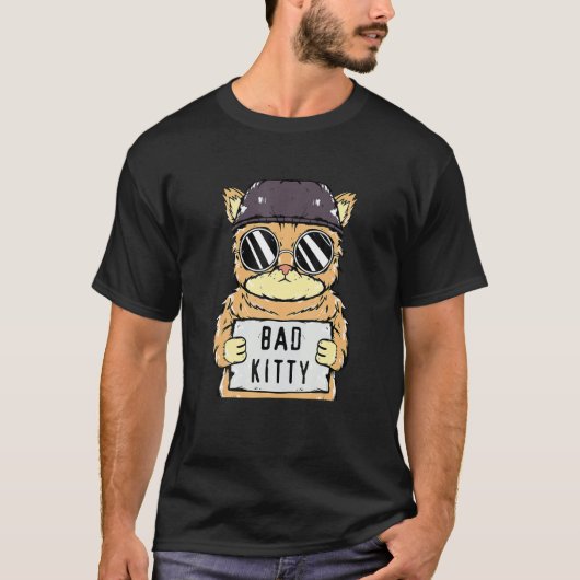 Cat Gevangenis gevangenbewaargevangene Bad Kat Mug T-shirt (Voorkant)