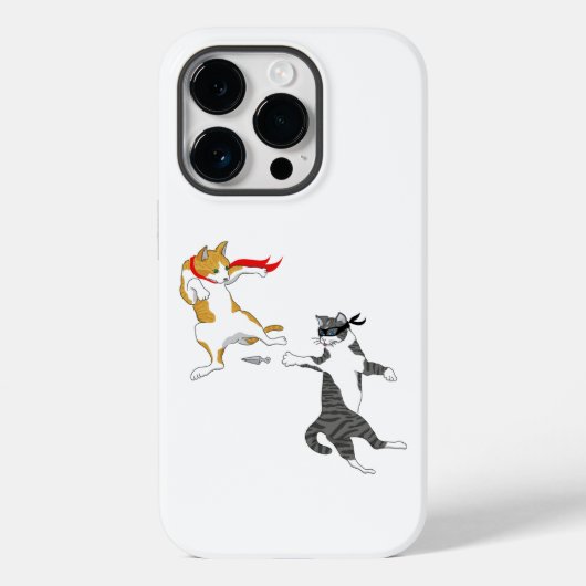 Cat gevecht Hoesje-Mate iPhone case (Achterkant)
