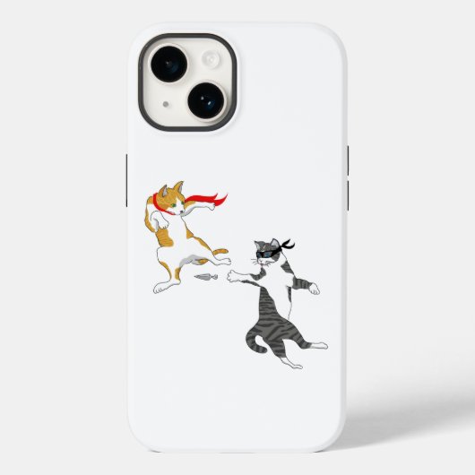 Cat gevecht Hoesje-Mate iPhone case (Achterkant)