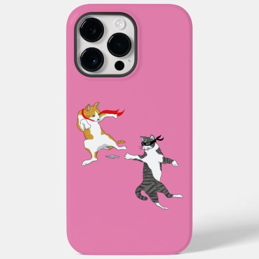 Cat gevecht Hoesje-Mate iPhone case (Achterkant)