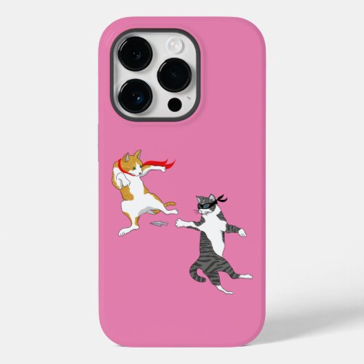 Cat gevecht Hoesje-Mate iPhone case (Achterkant)