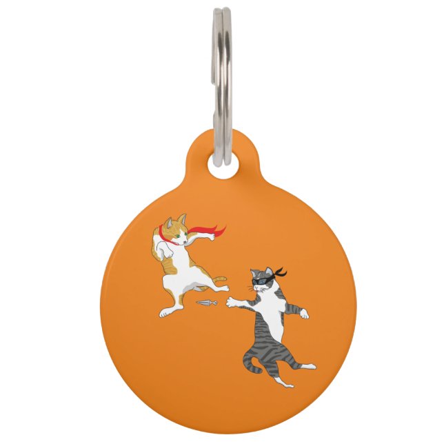 Cat-gevecht pet-ID-label Huisdierpenning (Voorkant)