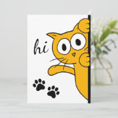 Cat Gezegde Hi Hallo Aangepast tekstvlak Kaart (Staand voorkant)