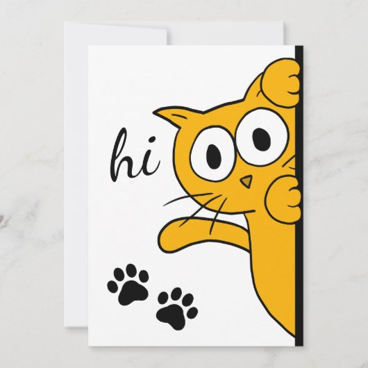 Cat Gezegde Hi Hallo Flat Kaart (Voorkant)