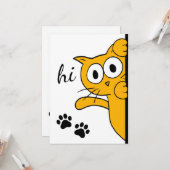 Cat Gezegde Hi Hallo Flat Kaart (Voorkant / Achterkant in situ)