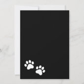Cat Gezegde Hi Hallo Paw Print Gray Flat Card Kaart (Achterkant)
