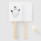 Cat Ghost Boo Halloween Funny Spooky Black Cat Handwaaier (Voorkant en achterkant)