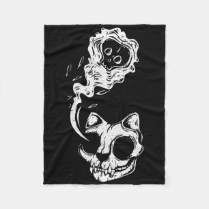 Cat Ghost Lazy Halloween Kostuum Leuk Kitten Skull Fleece Deken