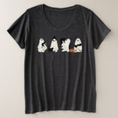 Cat Ghosts Grappig Grote Maat T-shirt (Design voorkant)