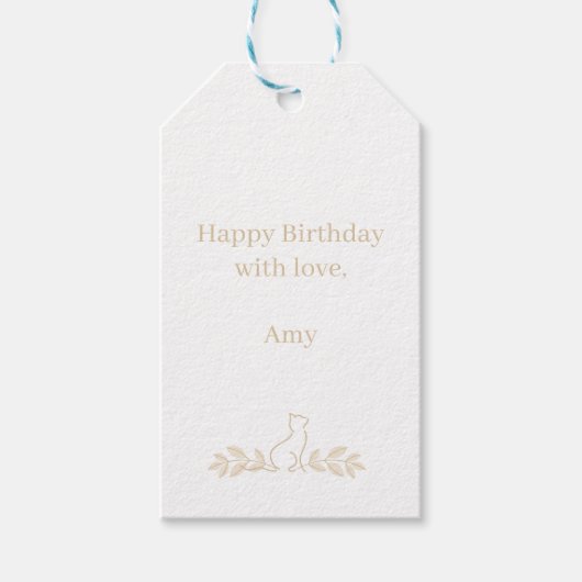 Cat Gift Label | Alle gelegenheden Cadeaulabel (Voorkant)