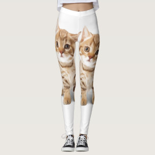 CAT GINGER KITTEN YOGA PANTS LEGGINGS