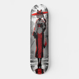 cat girl anime fan art persoonlijk skateboard