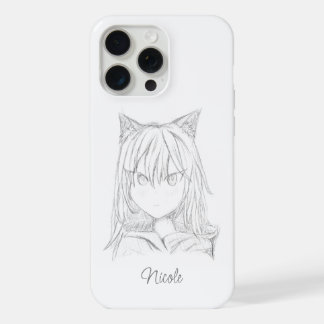 Cat Girl iPhone 15 Pro Max Case
