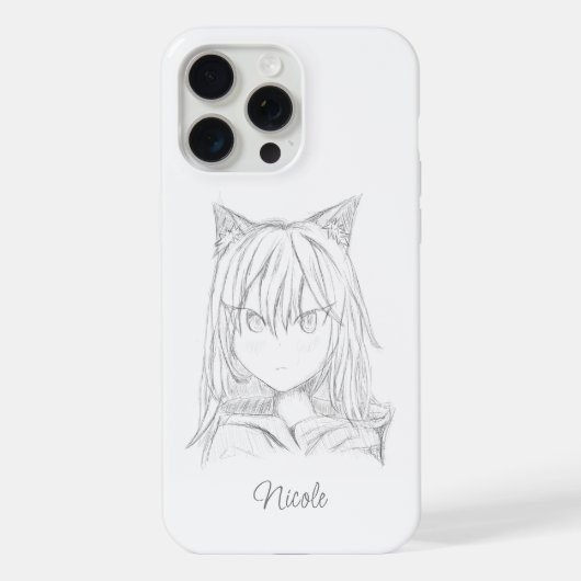 Cat Girl iPhone Hoesje (Achterkant)