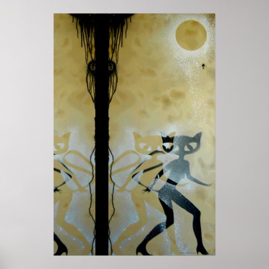 Cat Girl Night Poster (Voorkant)