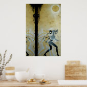 Cat Girl Night Poster (Keuken)