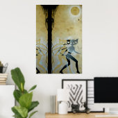 Cat Girl Night Poster (Thuiskantoor)