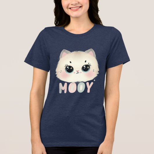 cat girs tee shirt for girs and women (Voorkant)
