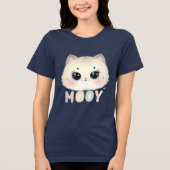 cat girs tee shirt for girs and women (Voorkant)