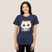 cat girs tee shirt for girs and women (Voorkant volledig)