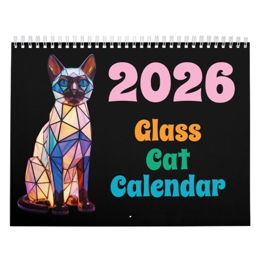 Cat Glass Calendar Kalender (Hoes)