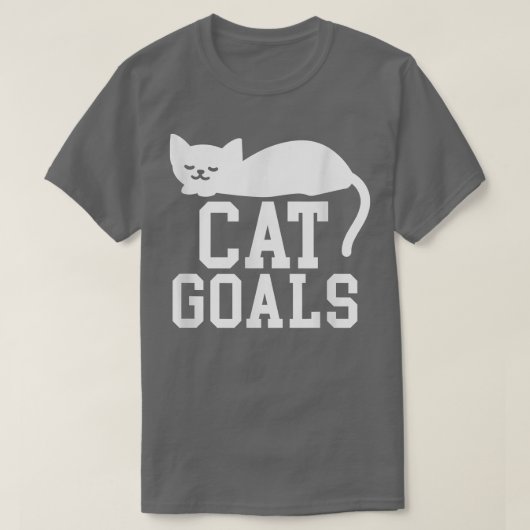 Cat Goals Sleep Funny Cat T-shirt (Design voorkant)