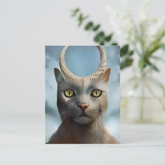 Cat God Briefkaart (Staand voorkant)