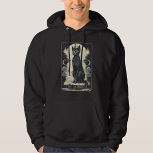 Cat Goddess Black Cat Lover Tarot Kaart Hoodie