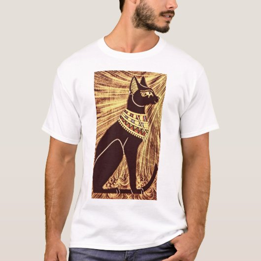 Cat Goddess in Gold T-shirt (Voorkant)