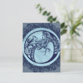 Cat Goddess Roos Briefkaart (Staand voorkant)