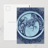 Cat Goddess Roos Briefkaart (Voorkant / Achterkant)