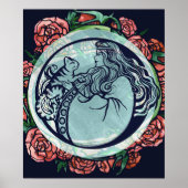 Cat Goddess Roos Poster (Voorkant)