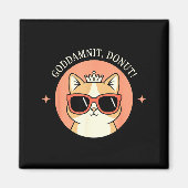 Cat - Godit, Donut! Sy Retro Cat Lover Design  Magneet (Voorkant)