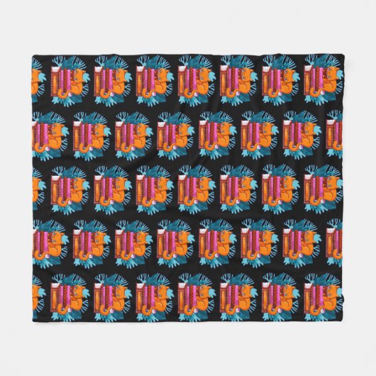 Cat goedgekeurd boeken patroon fleece deken (Voorkant (Horizontaal))