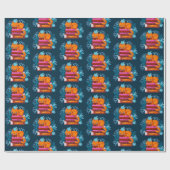 Cat goedgekeurde boeken Blauwgroen Cadeaupapier (Vlak)