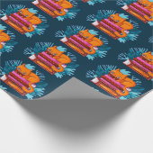 Cat goedgekeurde boeken Blauwgroen Cadeaupapier (Hoek)