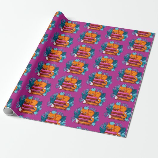 CAT Goedgekeurde boeken Roze Cadeaupapier (Uitgerold)
