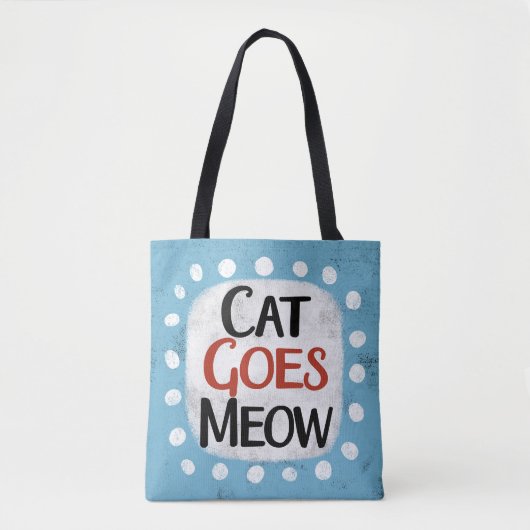 Cat Goes Meow Canvas tas (Voorkant)