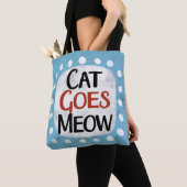 Cat Goes Meow Canvas tas (Dichtbij)