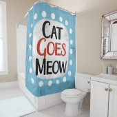Cat Goes Meow Douchegordijn (In situ)