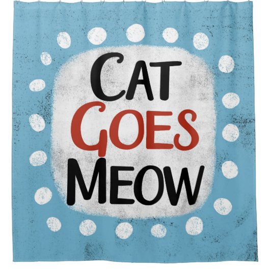 Cat Goes Meow Douchegordijn (Voorkant)