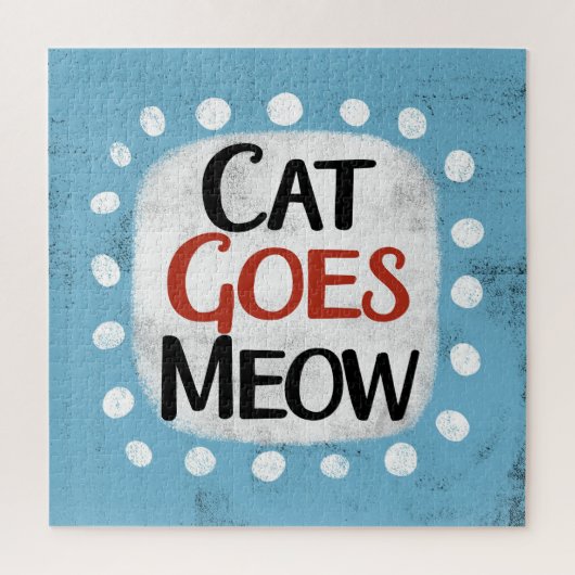 Cat Goes Meow Jigsaw Puzzel (Verticaal)
