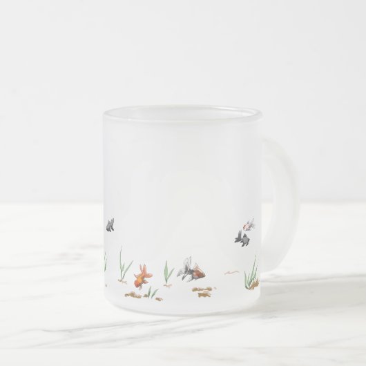 Cat Going Gevist doorschijnende Frosted Mok (Voorkant rechts)