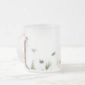 Cat Going Gevist doorschijnende Frosted Mok (Voorkant links)