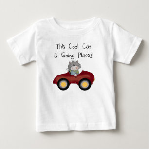 Cat Going Plaatsen Rode Auto shirts en Geschenken