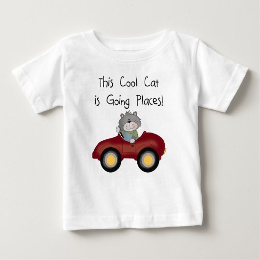 Cat Going Plaatsen Rode Auto shirts en Geschenken (Voorkant)