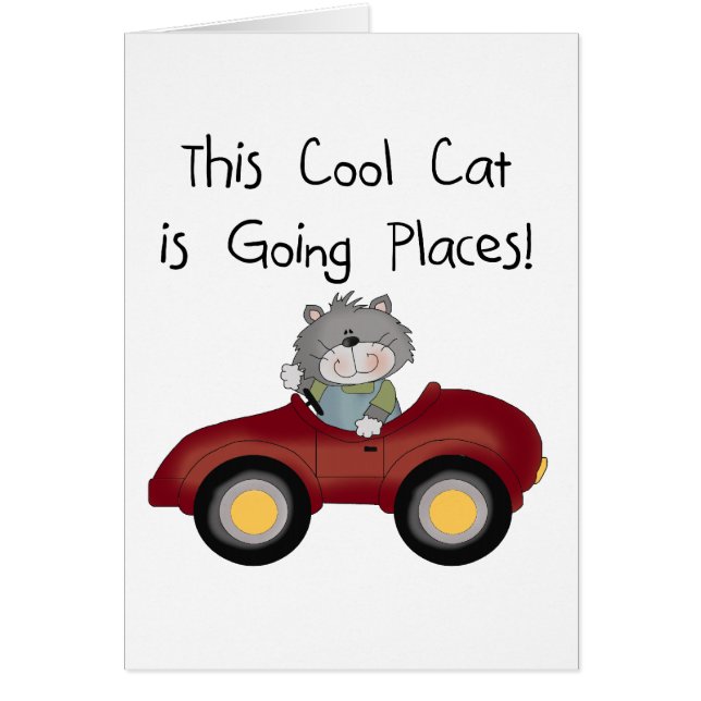 Cat Going Plaatsen Rode Auto shirts en Geschenken (Voorkant)